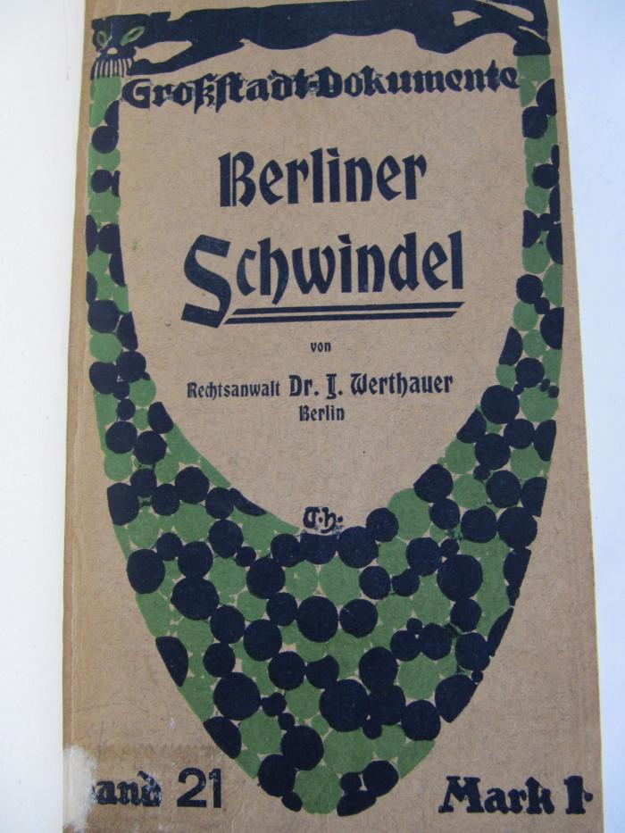 I 20120 b21: Berliner Schwindel ([1907])