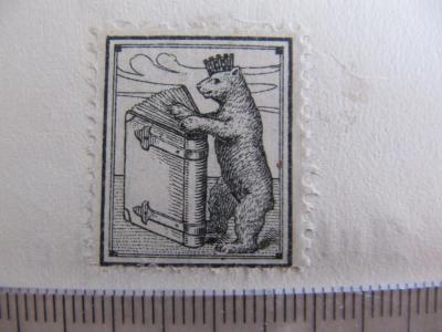 J / 912 (unbekannt), Etikett: Exlibris, Abbildung.  (Prototyp);III 60575: Hotel Buchholz [...] (1897)