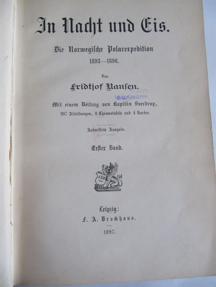 II 2957 1: In Nacht und Eis. (1897)