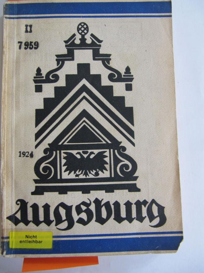 II 7959 1924: Amtlicher Führer Augsburg (1924)
