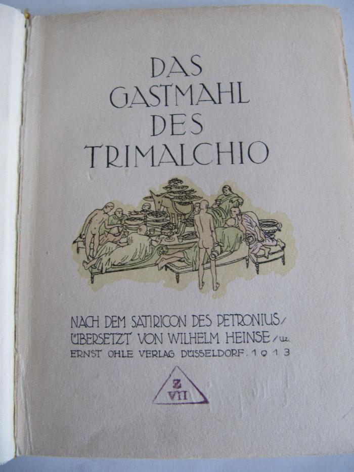 Cn 843: Das Gastmahl des Trimalchio (1913)