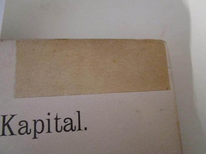 MB 1,61,21 / K-K : Das Kapital : Kritik der politischen Oekonomie : Buch III: Der Gesamtprocess der kapitalistischen Produktion (1904);- (Schliomowitsch, D.), Von Hand: Name, Autogramm; 'D. Schliomowitsch [...]'. 