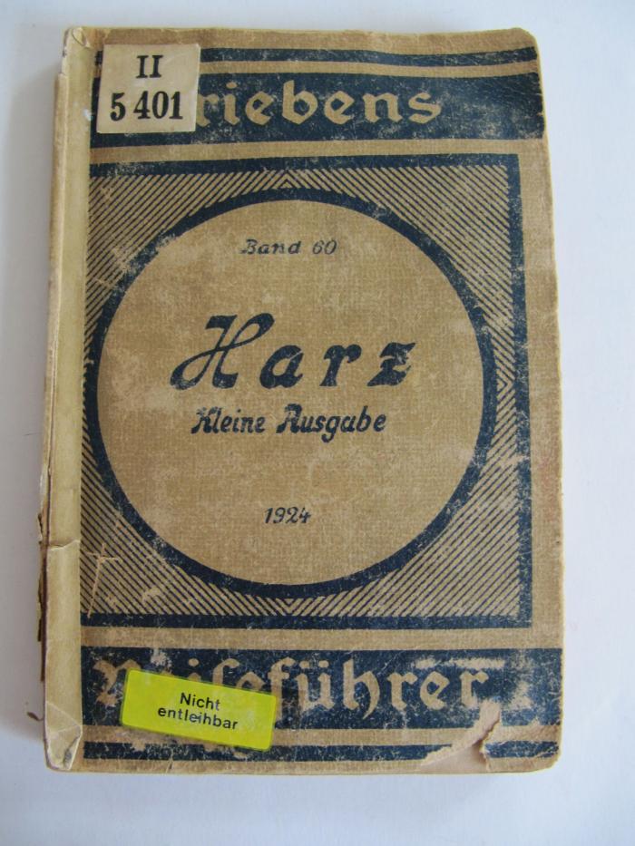 II 5401 1924: Harz : kleine Ausgabe (1924)