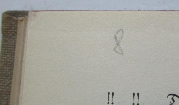 J / 855 (unbekannt), Von Hand: Nummer; '8'. ;IV 14942 b: Ludwig II. und Josef Kainz und anderes aus meinem Tagebuche (1913)