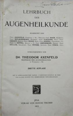 X 7085 c: Lehrbuch der Augenheilkunde (1912)