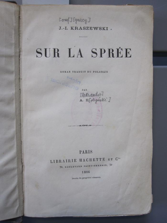 Cu 386: Sur la Sprée (1886)