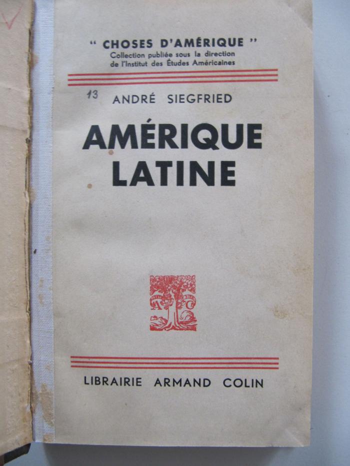 Bn 263: Amérique Latine (1934)