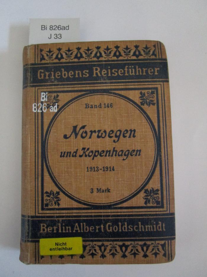 Bi 826 ad: Norwegen und Kopenhagen : Praktischer Reiseführer (1914)