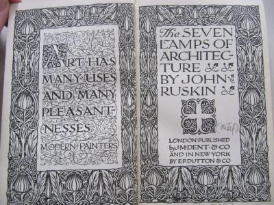 Hn 224 b: The Seven Lamps of Architecture ([um 1905])