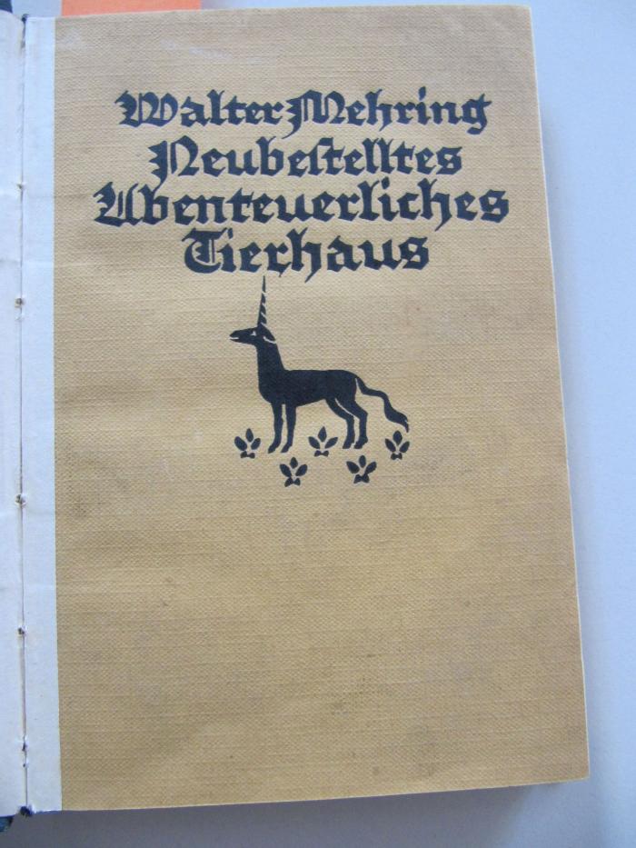 Kg 1290: Neubestelltes abenteuerliches Tierhaus : eine Zoologie des Aberglaubens, der Mystik und Mythologie vom Mittelalter bis auf unsere Zeit (1925)