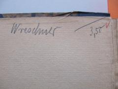 J / 279 (Wreschner, M.E.[?]), Von Hand: Autogramm; 'Wreschner'. 