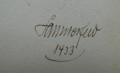 J / 322 (Sommerfeld, [?]), Von Hand: Autogramm, Name, Exemplarnummer; 'Sommerfeld 1433'. 