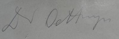 Kl 559 b: Lehrbuch der Haut- und Geschlechtskrankheiten (1912);J / 309 (Oettinger, [?]), Von Hand: Autogramm; 'Dr Oetting[er?]'. 