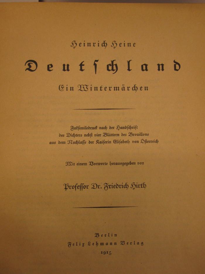 Cl 286 x: Deutschland. Ein Wintermärchen (1915)