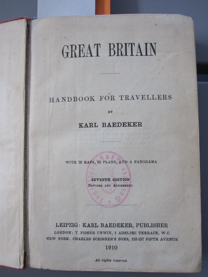 II 9367: Great Britain : handbook for travellers (1910)