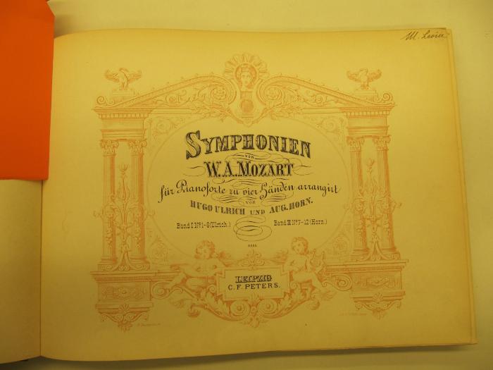 Vb 992 2: Symphonien von W.A. Mozart : für Pianoforte zu vier Händen arrangirt (o.J.)