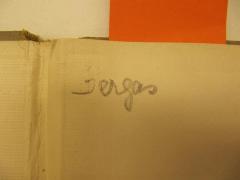 J / 1629 (Bergas, Minna), Von Hand: Autogramm; 'Bergas'. 