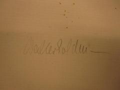 - (Halden[?], Walter), Von Hand: Autogramm, Name; 'Walter [Ha]?lden'. 