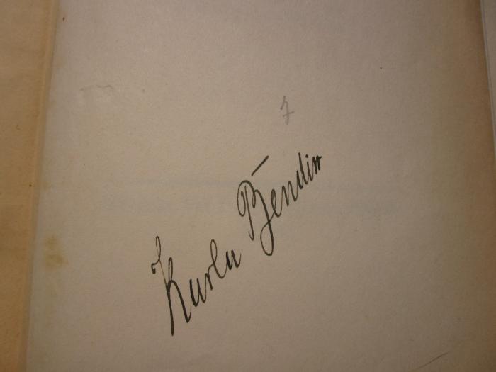 Cm 8354 b: Der Prinz von Theben (1920);- (Bendix, Karla), Von Hand: Name, Autogramm; 'Karla Bendix'. 