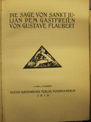 Ct 2175: Die Sage von Sankt Julian dem Gastfreien (1919)