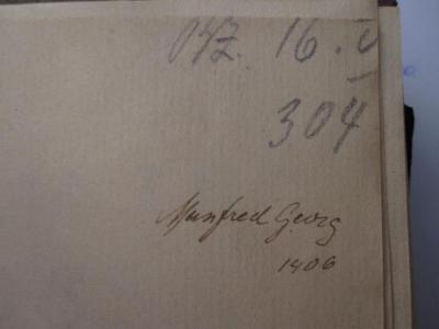 Cm 5873: Grosse Gebet, Das (1919);G45II / 816 (Georg, Manfred), Von Hand: Autogramm; 'Manfred Georg 1406'. ;G45II / 816, Von Hand: Nummer; '0[...]Z. 16.V 304'