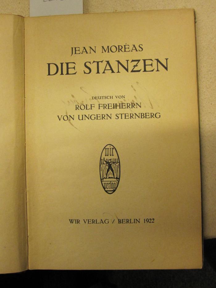 Ct 2243: Die Stanzen (1922)