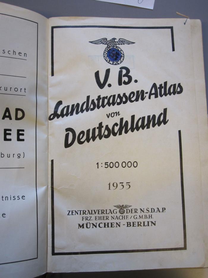 Erd 307 1: V.B. Landstrassen-Atlas von Deutschland 1935 (1935)