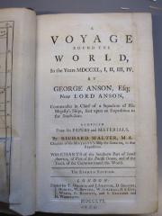 Erd 307 54: A Voyage round the world in the years MDCCXL (1756)