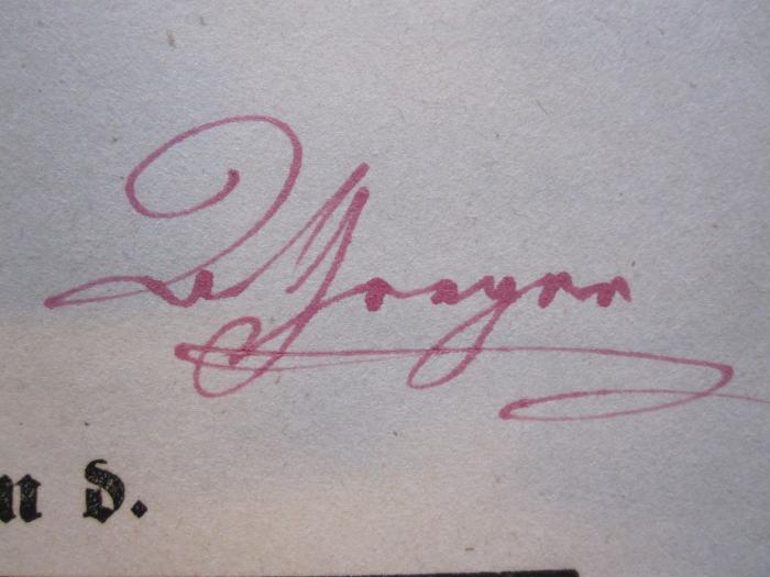 56 / 19066 (unbekannt), Von Hand: Autogramm, Name, Berufsangabe/Titel/Branche; 'Dr [....]'. 