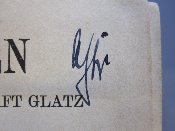 Erd 417 1b: Schlesien: Riesengebirge. Grafschaft Glatz. (1923);56 / 16079 (unbekannt), Von Hand: Autogramm; '[unleserlich]'. 