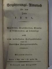 A 95 37_1807: Vergoetterungs-Almanach für das Jahr 1801. [...] ([1801])