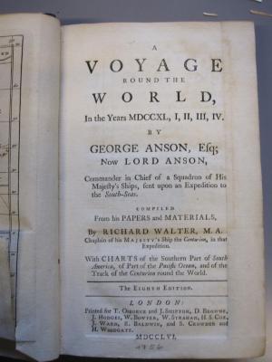 Erd 307 54: A Voyage round the world in the years MDCCXL (1756)