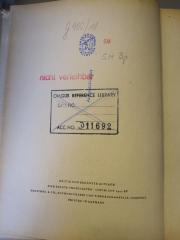 - (Office of Military Government, United States (OMGUS)), Stempel: Name, Inventar-/ Zugangsnummer; 'OMGUS Reference Library 
Call No … 
Acc.No. D11692'. 