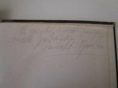 - (Sachs, Louis), Von Hand: Motto, Notiz; 'Es giebt auch trügerische Gedanken nicht [spüren]'. 