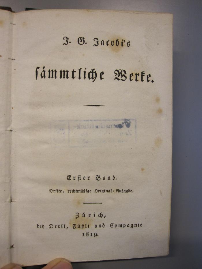 L 224 Jacob1_1-7: J.G. Jacobi's saemtliche Werke (1819)