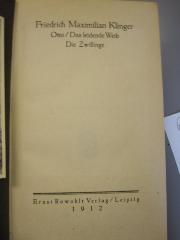 L 224 Klin1a_1-3: Otto / Das leidende Weib / Die Zwillinge (1912)