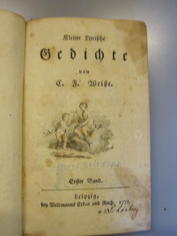 L 220 Weis50_1-3: Kleine Lyrische Gedichte (1782)