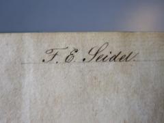 - (Seidel, F. E.), Von Hand: Autogramm, Name; 'F. E. Seidel'. 