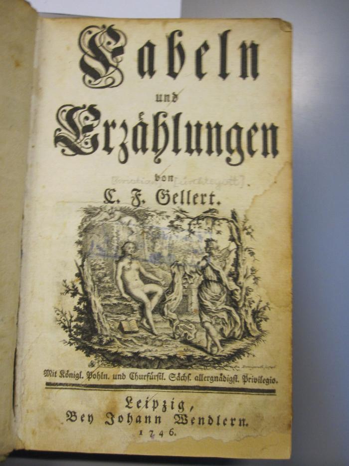 L 220 Gel51_1.2.: Fabeln und Erzählungen (1746)