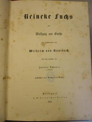 L 228 88g: Reineke Fuchs (1857)