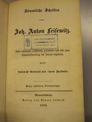 L 224 Leis1: Sämmtliche Schriften (1838)