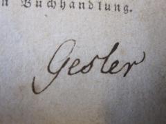 58 / 11520 (Gesler, [?]), Von Hand: Autogramm; 'Gesler'. 