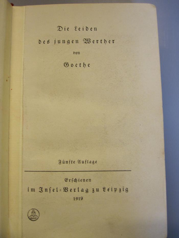 L 228 87: Die Leiden des jungen Werther (1919)