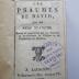  Les Psaumes de David : mis en vers francois (1826)