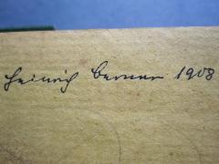 58 / 11518 (Burner, Heinrich), Von Hand: Autogramm, Datum; 'Heinrich [?] Burner [?] 1908'. 