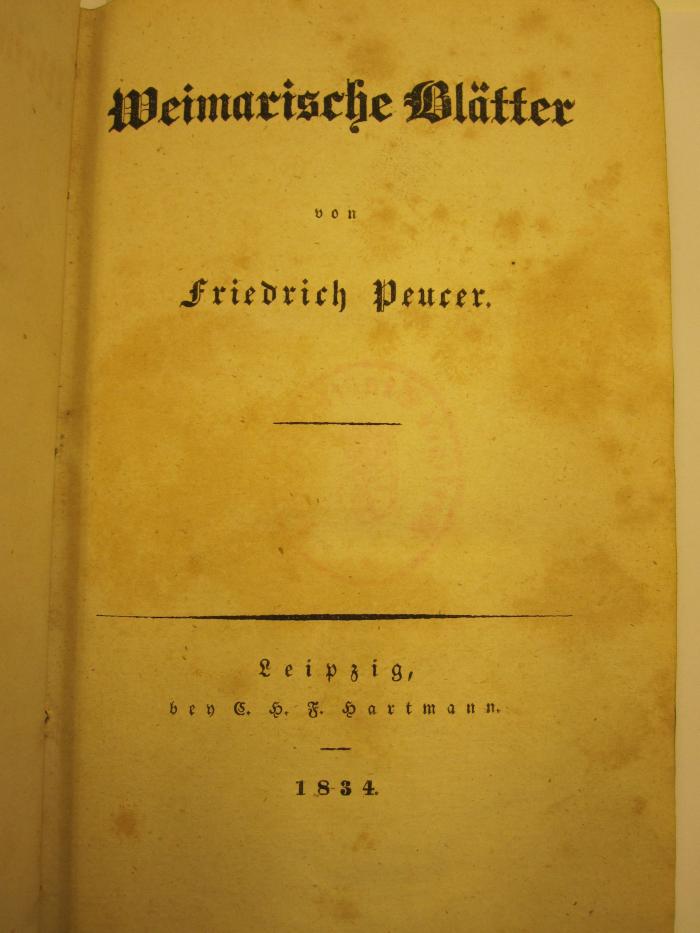  Weimarische Blätter (1834)