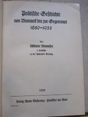 G 210 51: Politische Geschichte von Bismarck bis zur Gegenwart 1850-1933 (1935)