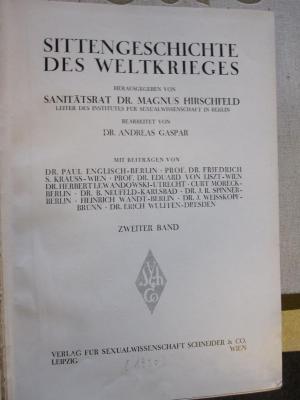 G 236 61_2: Sittengeschichte des Weltkrieges ([1930])