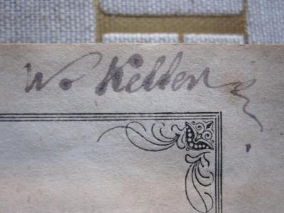 G 460 11: Historischer Taschen-Atlas des preußischen Staats... ([1842]);- (Keller, W.), Von Hand: Autogramm; 'W. Keller'. 