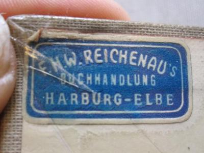 G 210 51: Politische Geschichte von Bismarck bis zur Gegenwart 1850-1933 (1935);- (F. H. W. Reichenau's Buchhandlung (Harburg)), Etikett: Buchhändler; 'F.H.W. Reichenau's Buchhandlung Harburg-Elbe'. 